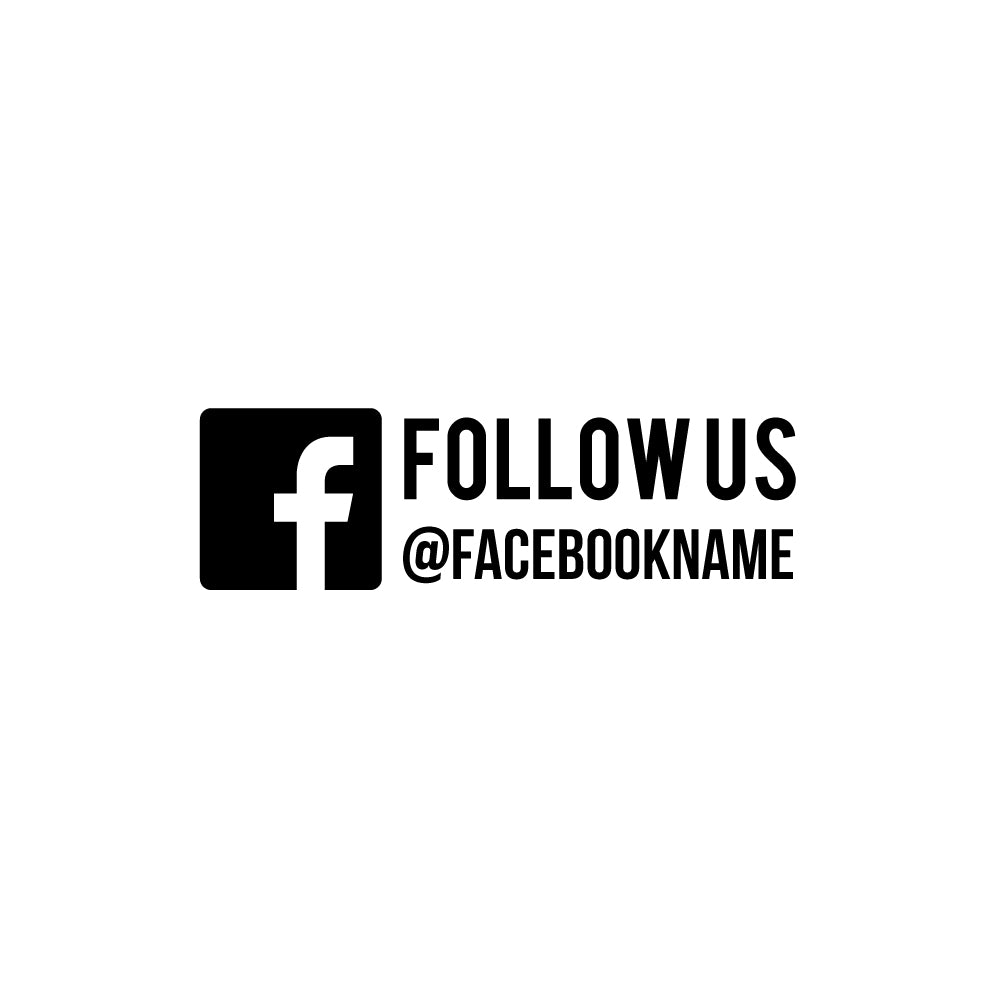 Follow Us on Facebook Name Decal Sticker