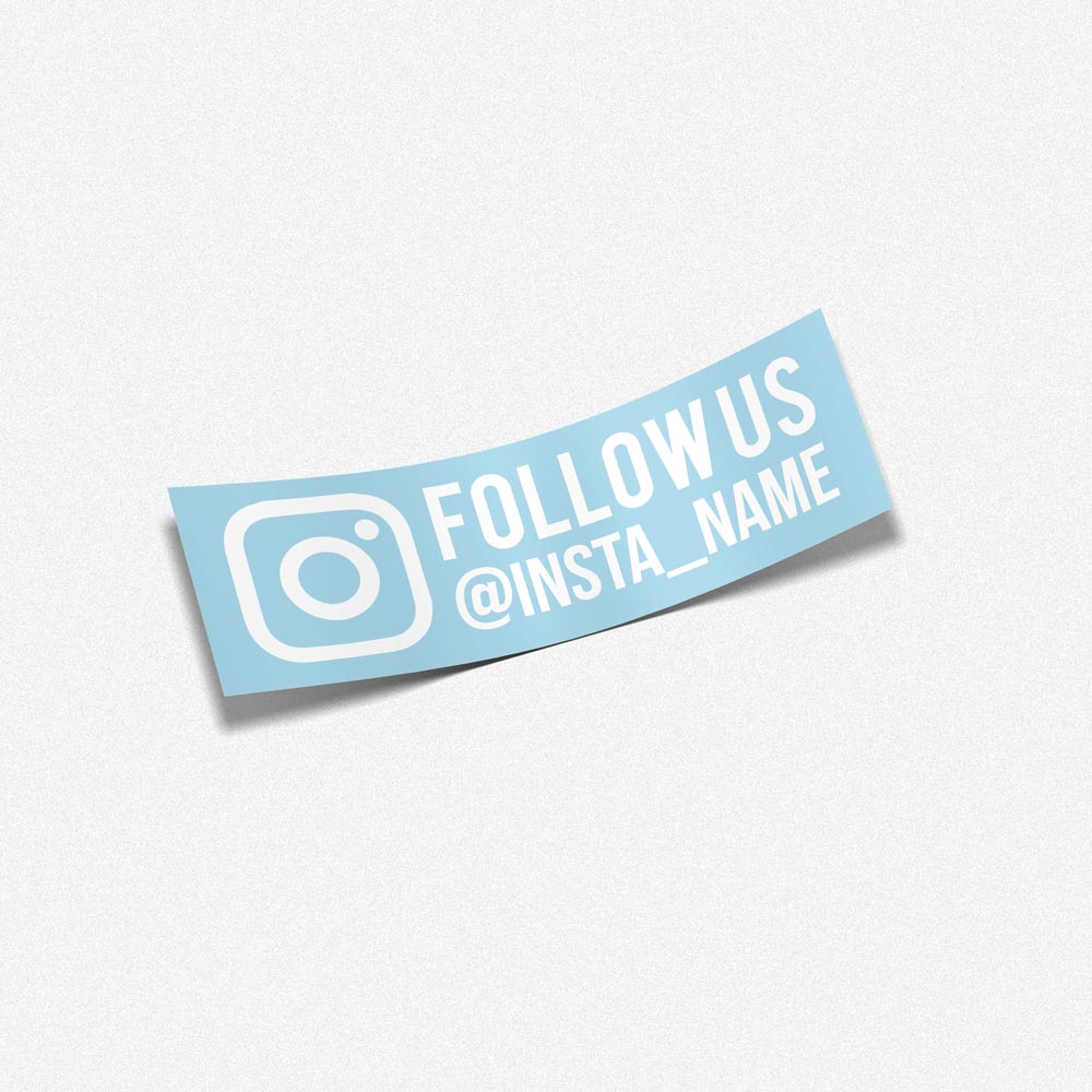 Follow us on Instagram Sticker - Decal for Caravans and Cars