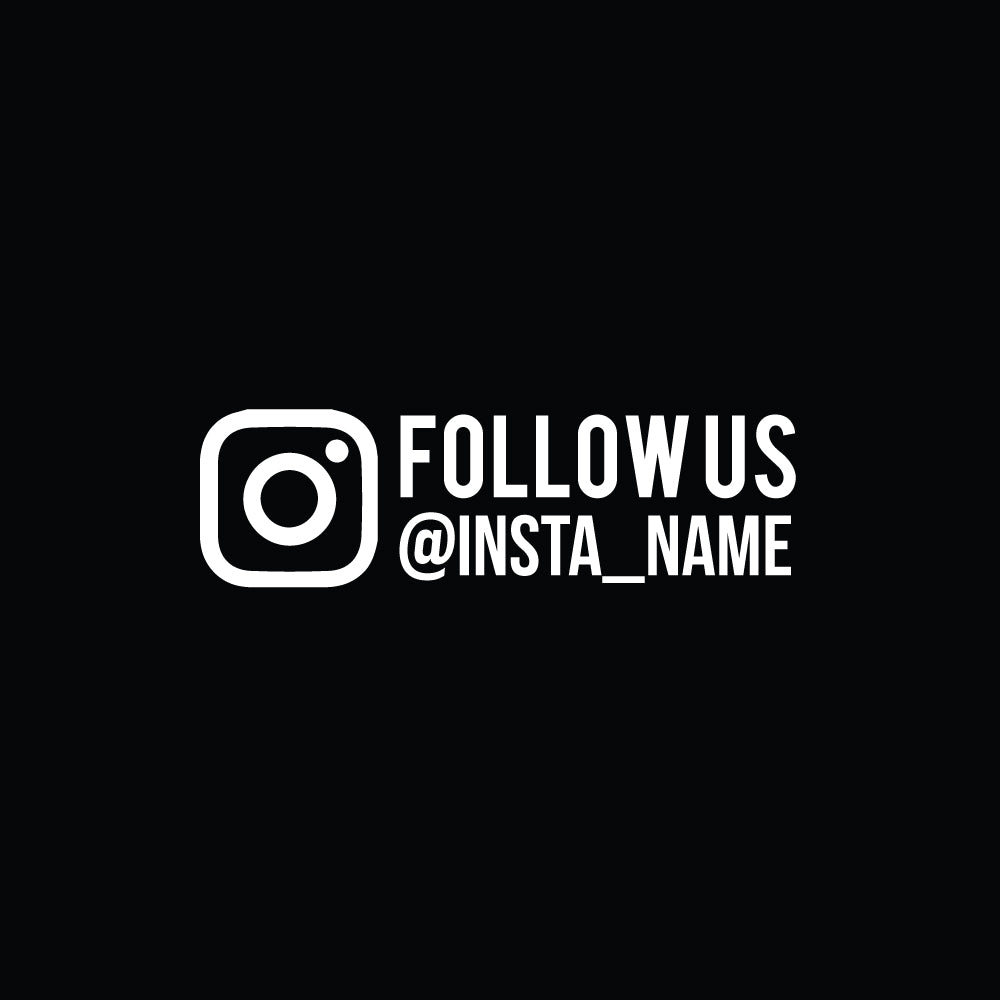 Follow Us on Instagram Name Decal Sticker