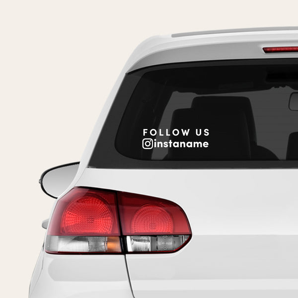 Personalised Follow Us Instagram Name Sticker
