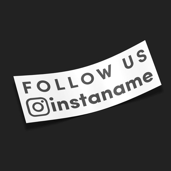 Personalised Follow Us Instagram Name Sticker