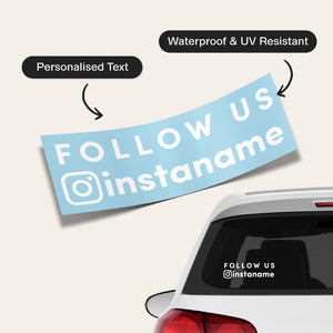 Personalised Follow Us Instagram Name Sticker