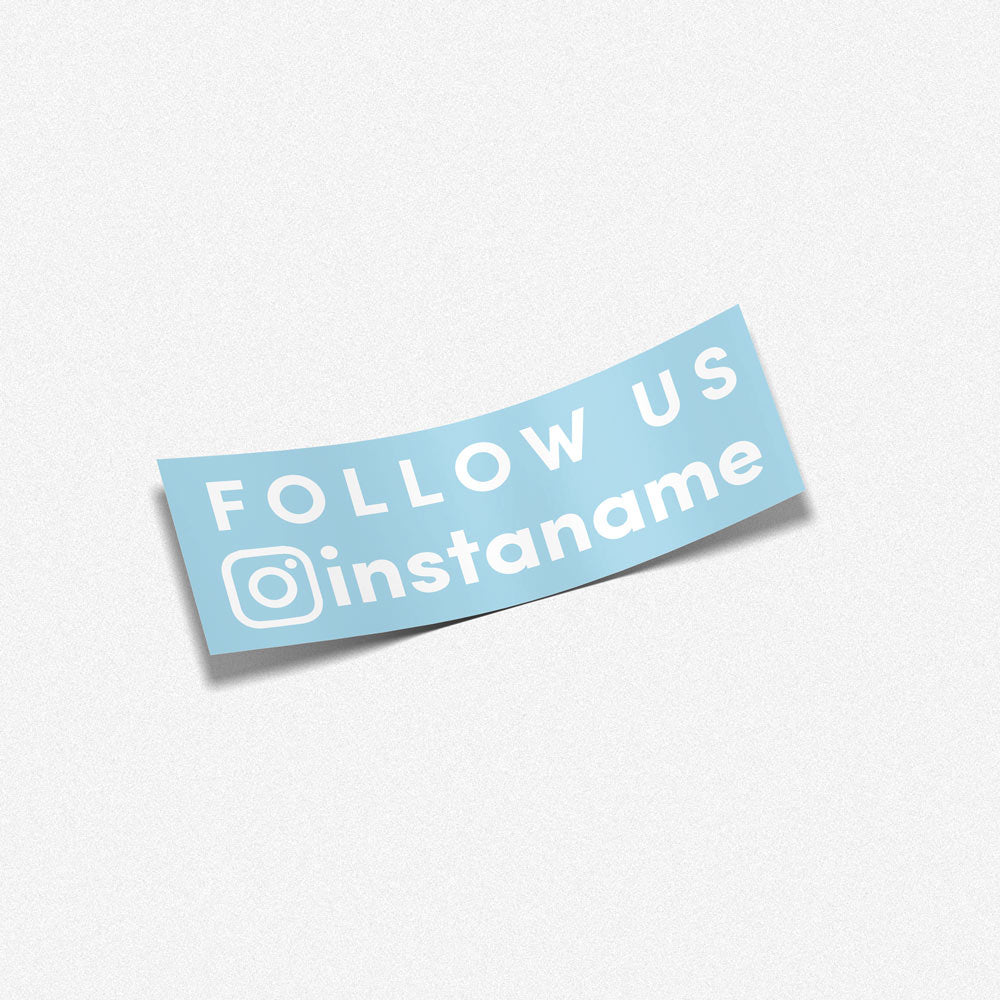 PERSONALISED FOLLOW US INSTAGRAM NAME STICKER