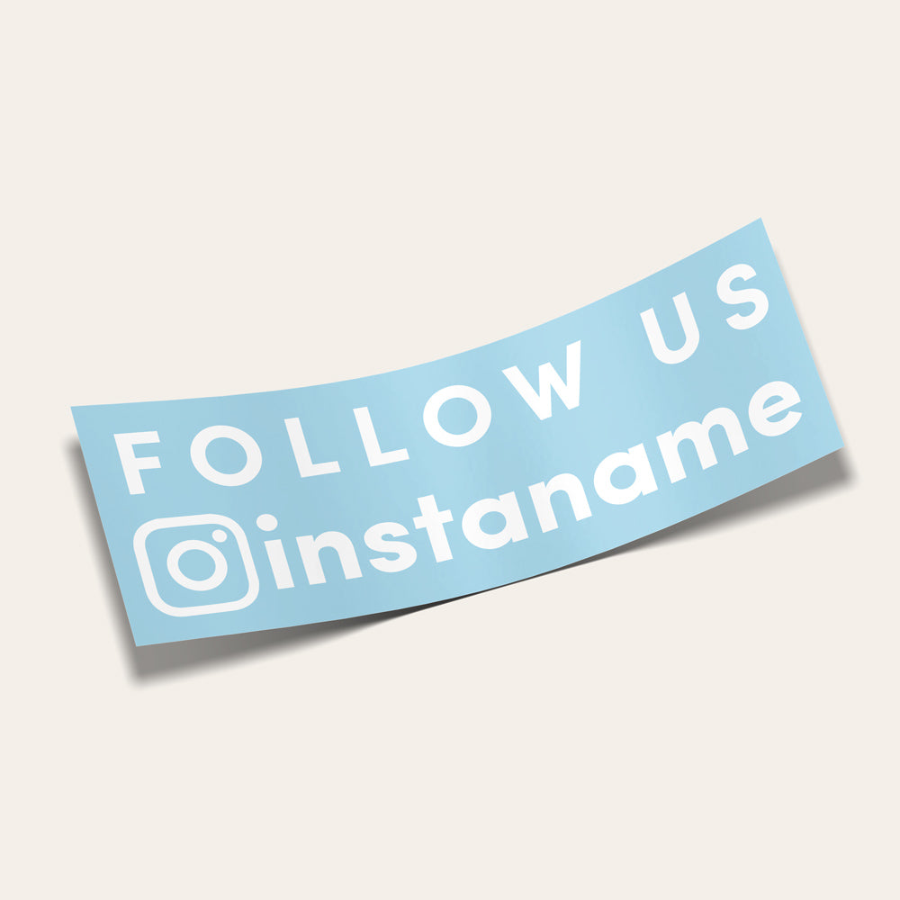 Personalised Follow Us Instagram Name Sticker