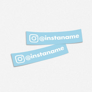 x2 Instagram Username Personalised Stickers