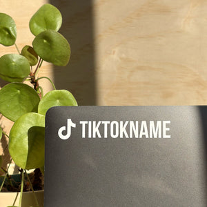 Tiktok sticker on laptop