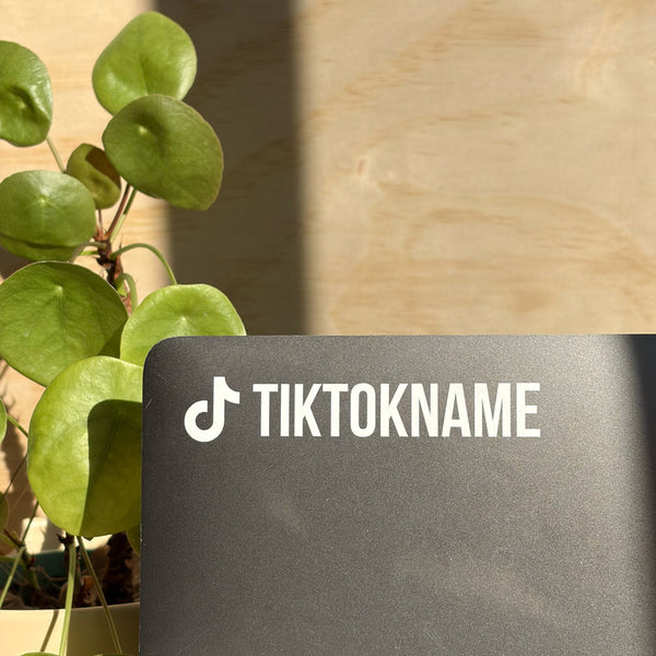 Tiktok sticker on laptop