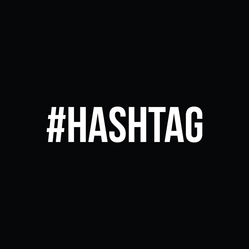 Custom Hashtag Decal Sticker