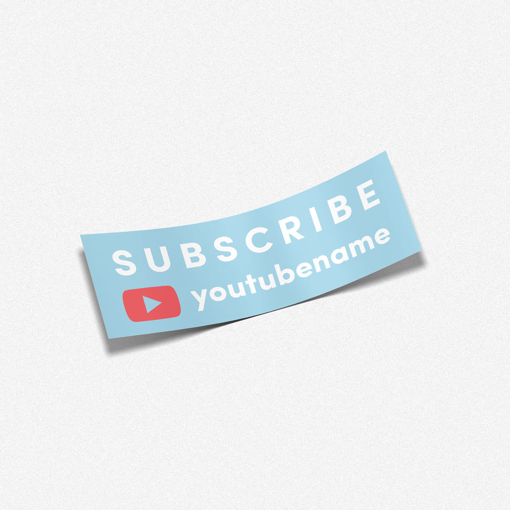 Personalised Subscribe Youtube Sticker