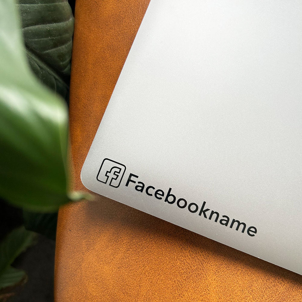 PERSONALISED Facebook Username Line Icon Decal Sticker