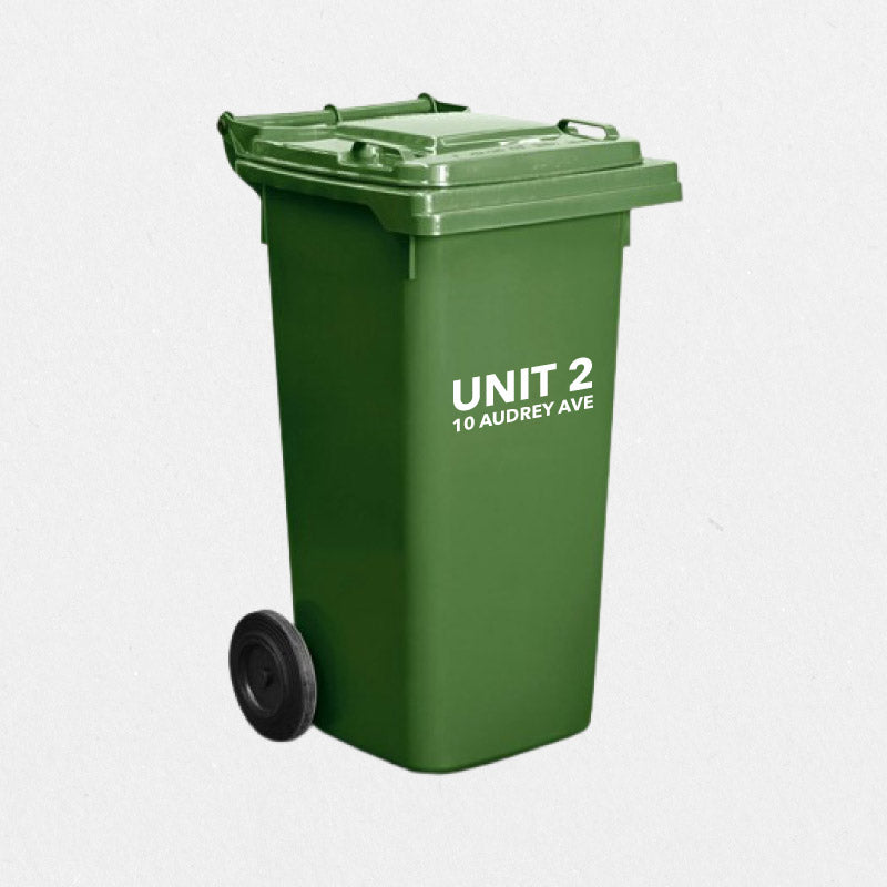 Custom Bin Sticker Unit Number & Street Name Decal Sticker