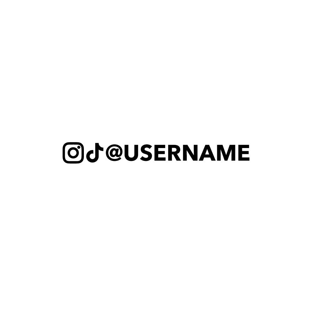 Custom Insta + TikTok Username Decal Sticker