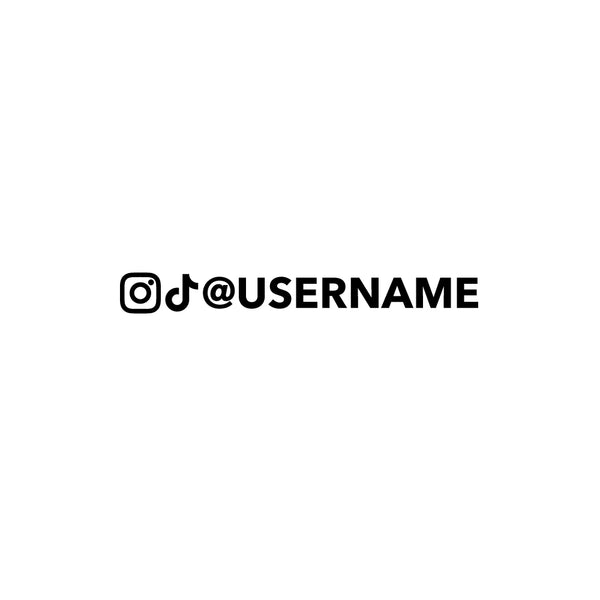 Custom Insta + TikTok Username Decal Sticker