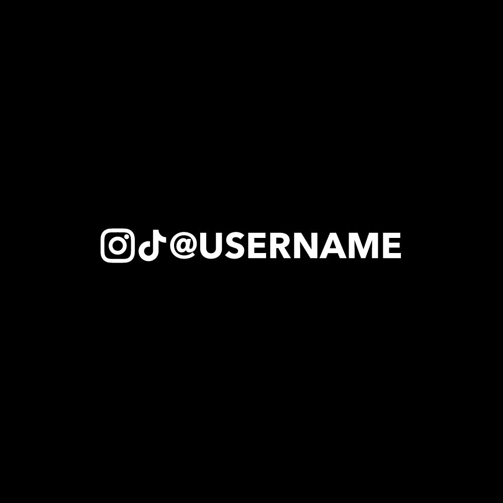 Custom Insta + TikTok Username Decal Sticker