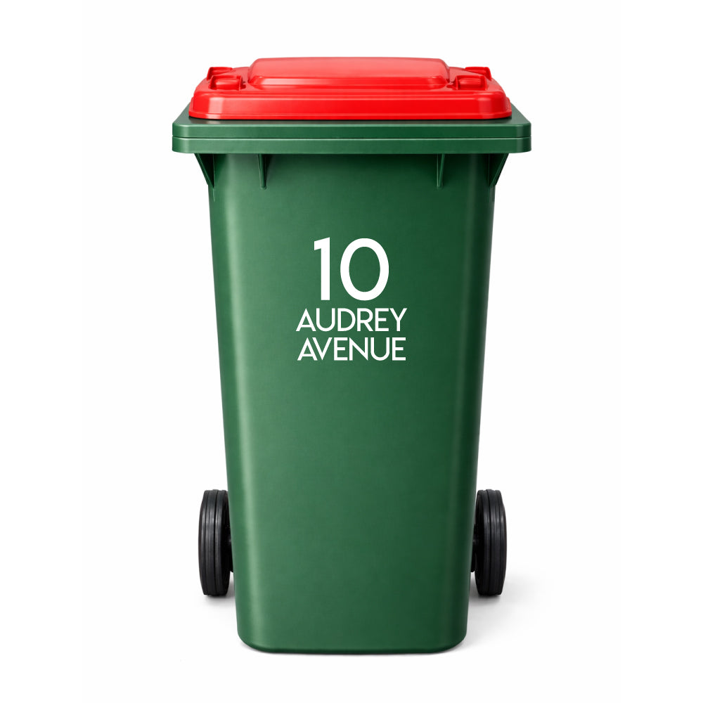 Custom Wheelie Bin Vinyl Stickers