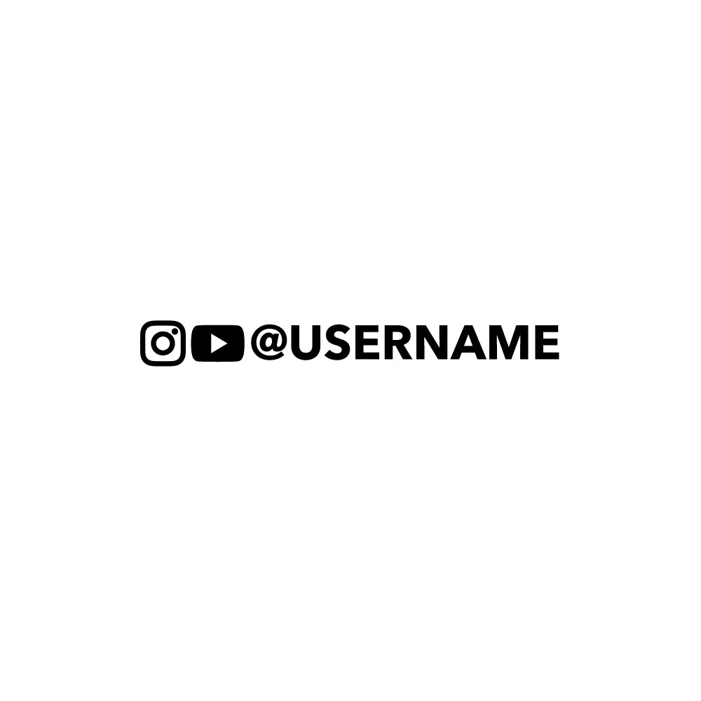 Custom Instagram + Youtube Username Decal Sticker