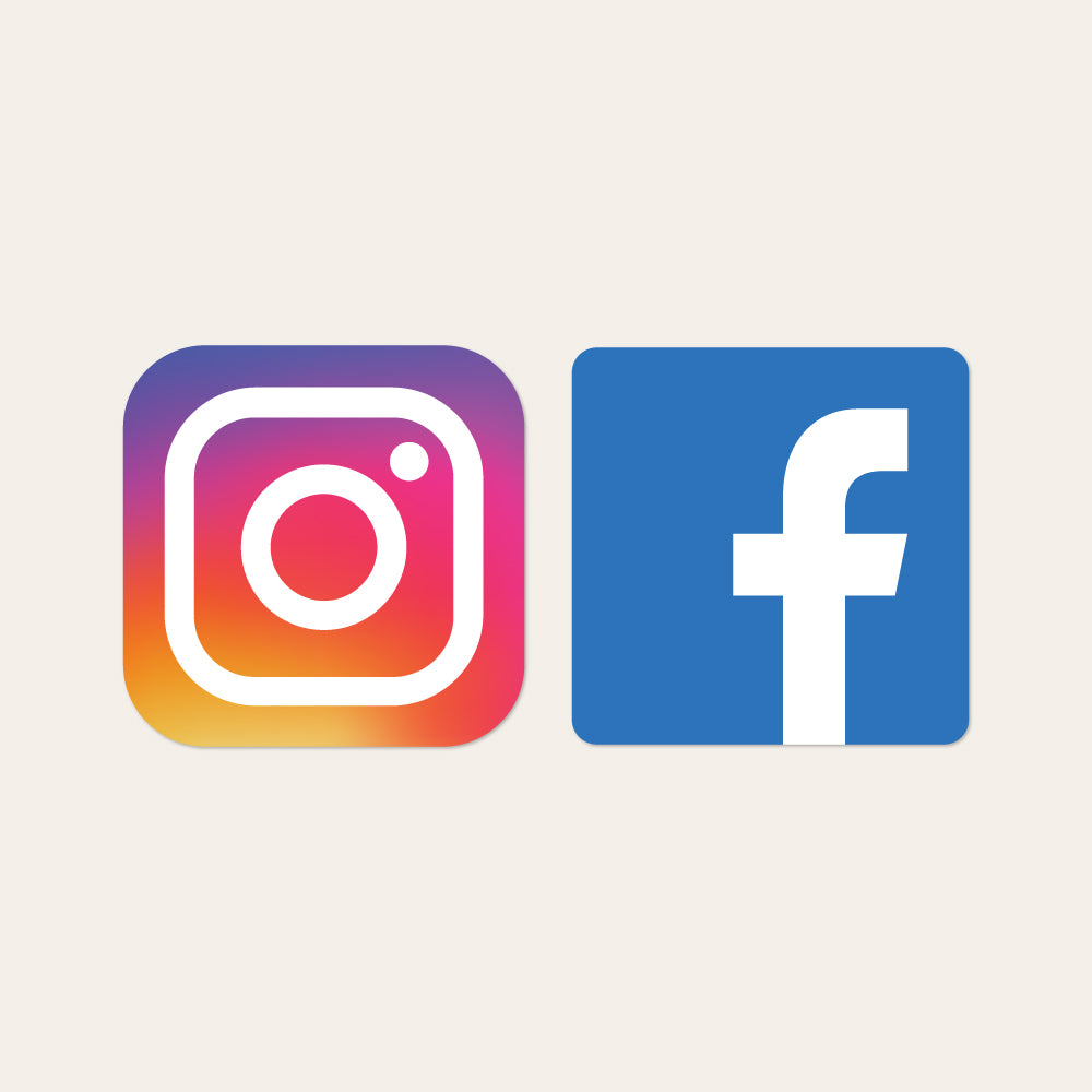 Large Social Media Icon Sticker | Instagram Sticker & Facebook Sticker