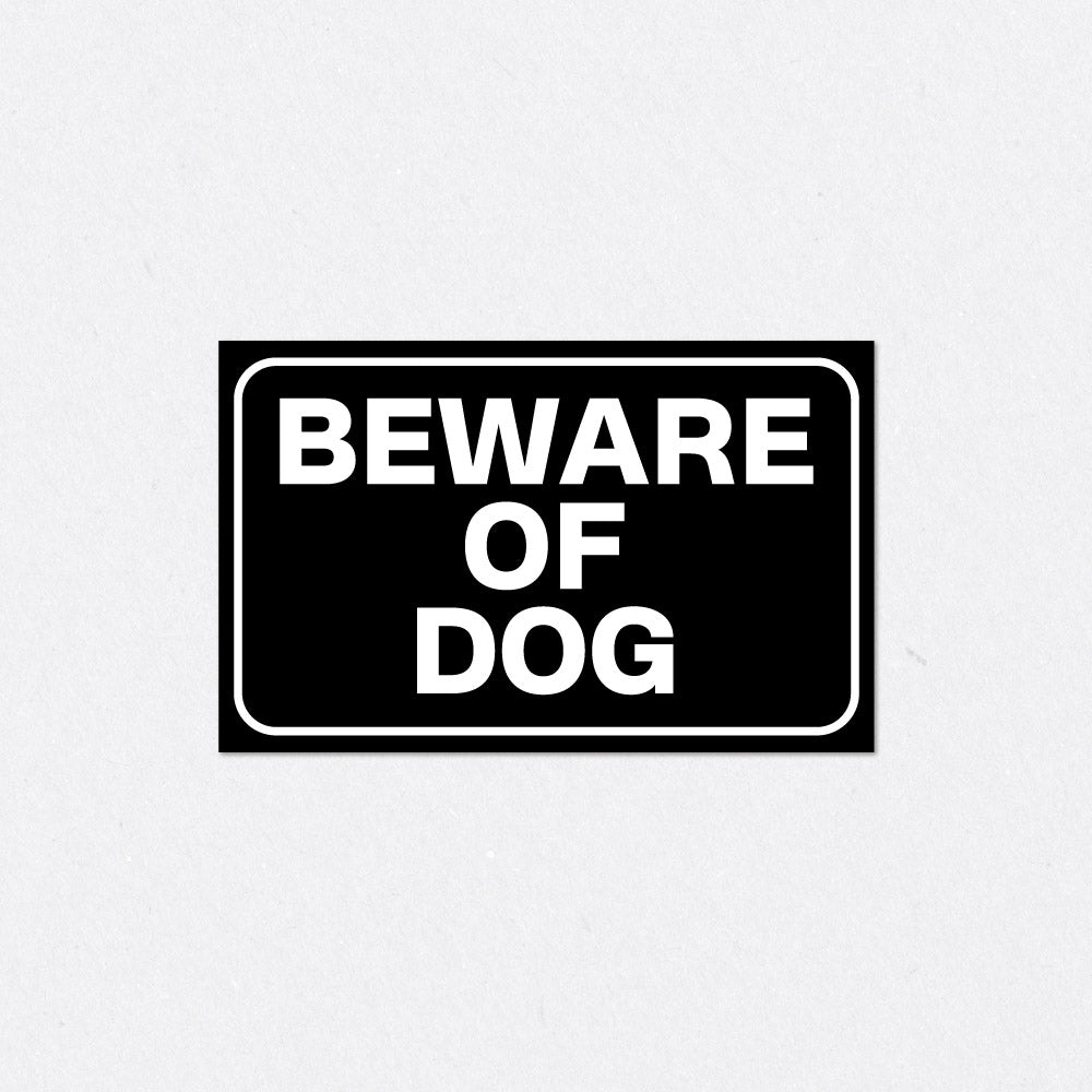 Beware of Dog Printed Sticker