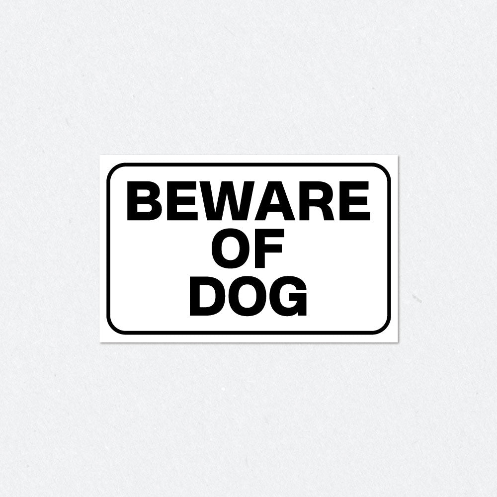 Beware of Dog Printed Sticker