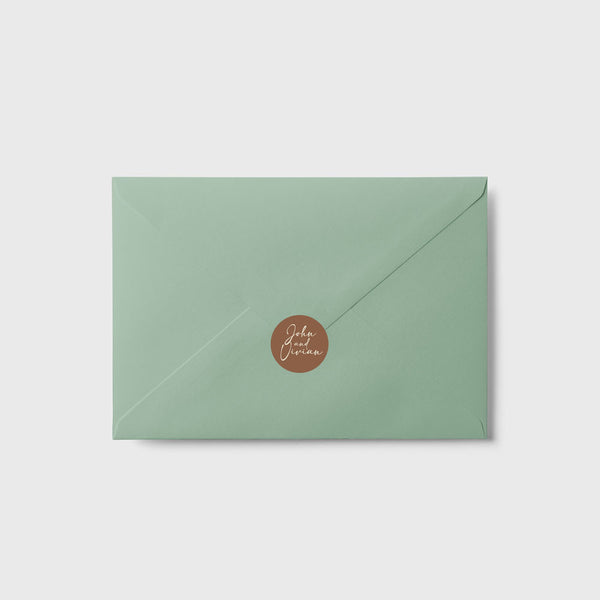 Personalised Wedding Envelope Stickers | Custom Names Luxury Envelope Seals