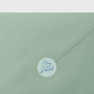 Personalised Wedding Envelope Stickers | Custom Names Luxury Envelope Seals