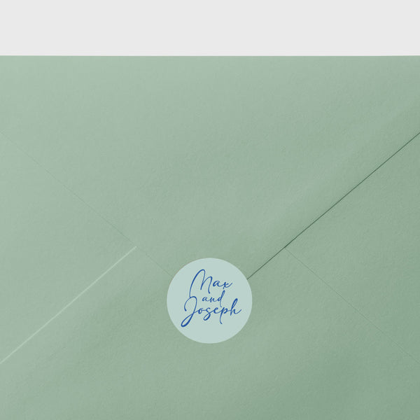 Personalised Wedding Envelope Stickers | Custom Names Luxury Envelope Seals
