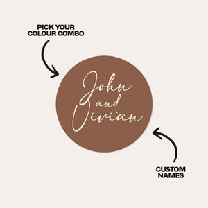 Personalised Wedding Envelope Stickers | Custom Names Luxury Envelope Seals