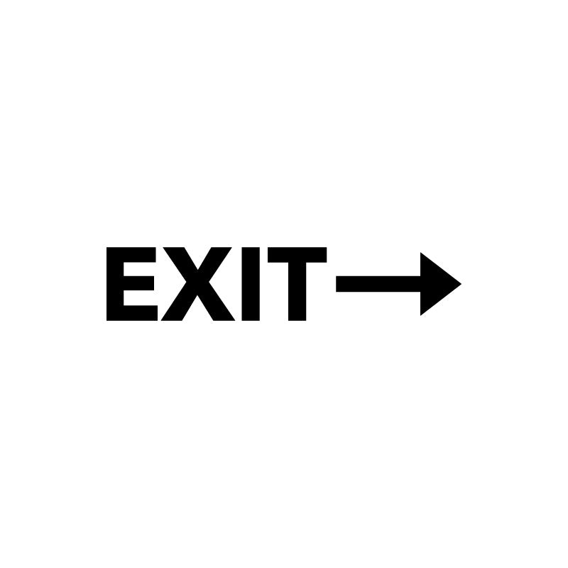 EXIT Shop Decal Sticker