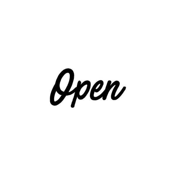Open / Closed Wall Decal