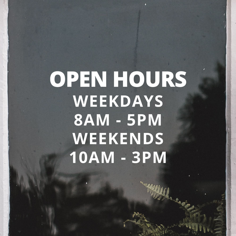 Personalised Open Hours Decal Signage