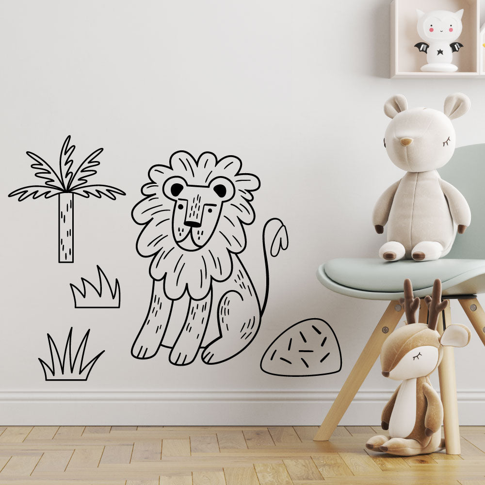 Lion Wall Decal - King of the Jungle