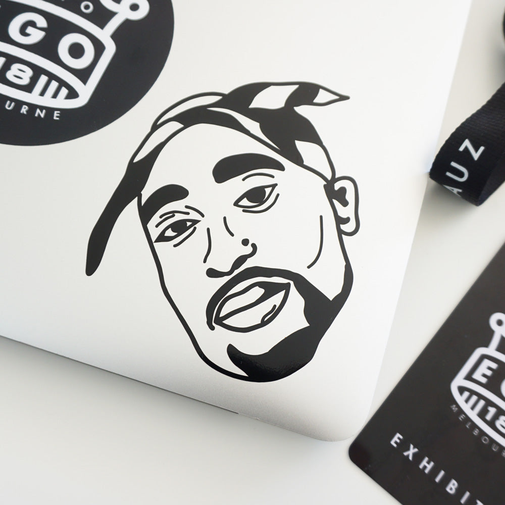 2PAC FACE Decal Sticker