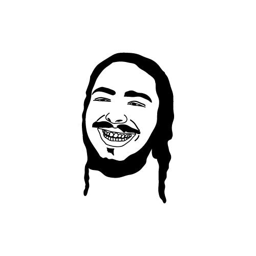 POST MALONE FACE Decal Sticker