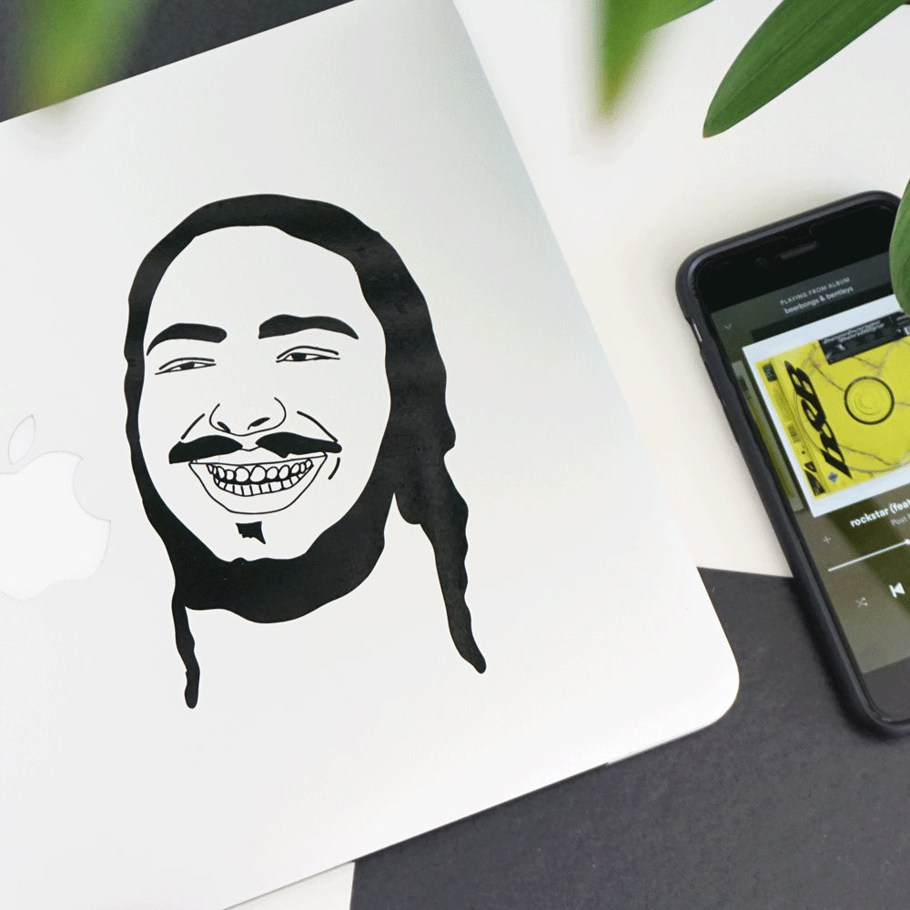 POST MALONE FACE Decal Sticker