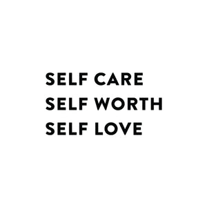 SELF CARE SELF WORTH SELF LOVE Mirror Decal Sticker