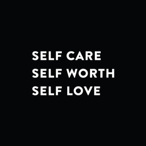 SELF CARE SELF WORTH SELF LOVE Mirror Decal Sticker