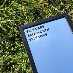 SELF CARE SELF WORTH SELF LOVE Mirror Decal Sticker