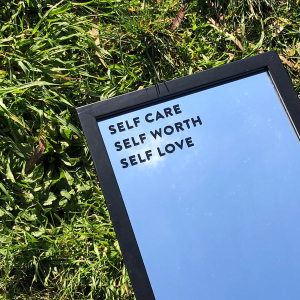 SELF CARE SELF WORTH SELF LOVE Mirror Decal Sticker