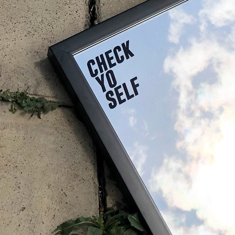 CHECK YO SELF Mirror Decal Sticker