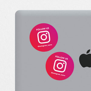 Custom Instagram Circle Sticker Sheet A4