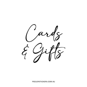 Cards & Gifts - Wedding Decal Only