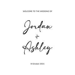 Personalised Welcome To The Wedding Sticker | Name + Name Text (Decal Only)
