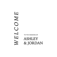 Welcome To The Wedding Of Couple's Name (Decal Only)