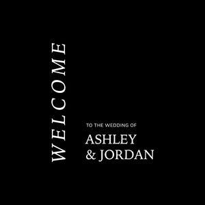 Welcome To The Wedding Of Couple's Name (Decal Only)