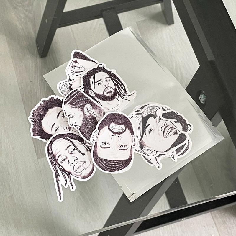 Hip Hop Legends Sticker Pack - 6 Stickers Included!