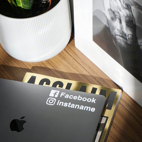Instagram & Facebook Username Sticker – Personalised Decal