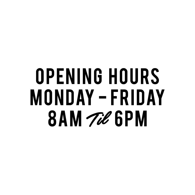 Personalised Opening Hours Sticker