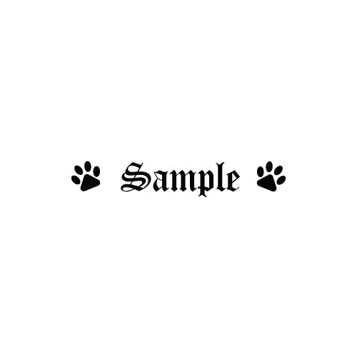 PERSONALISED PET NAME BOWL 2 PAWS Decal Sticker - Pet Stickers Australia