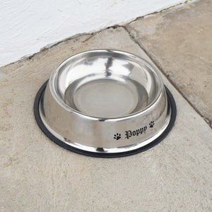 PERSONALISED PET NAME BOWL 2 PAWS Decal Sticker - Pet Stickers Australia