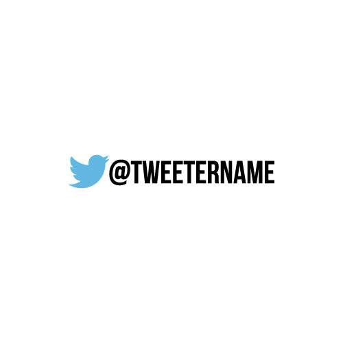 PERSONALISED TWITTER NAME Decal Sticker